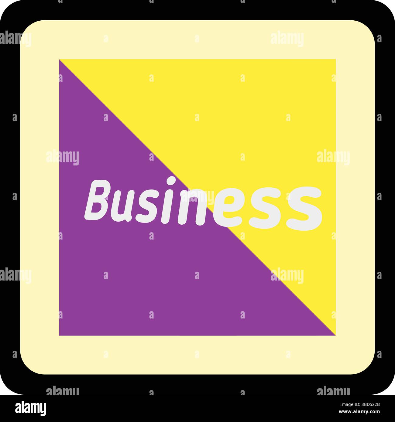 Business Vector Art, Yellow and Purple Square, Modern Typography, Creative Graphic Design Stock Vector