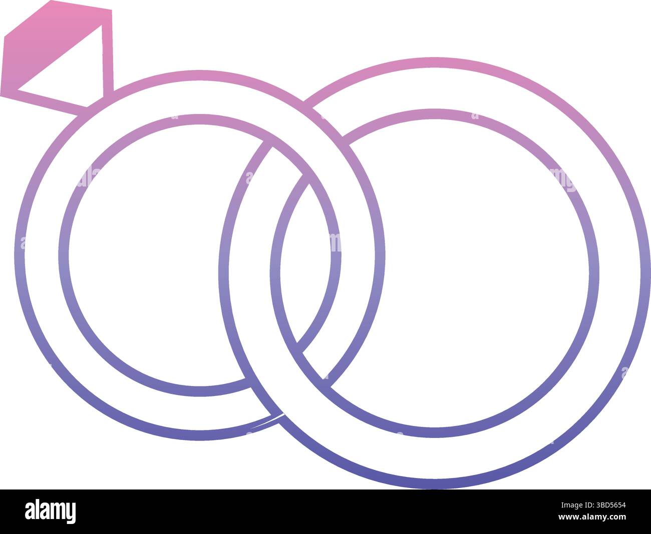 Diamond wedding rings set. Vector Stock Vector Image & Art - Alamy