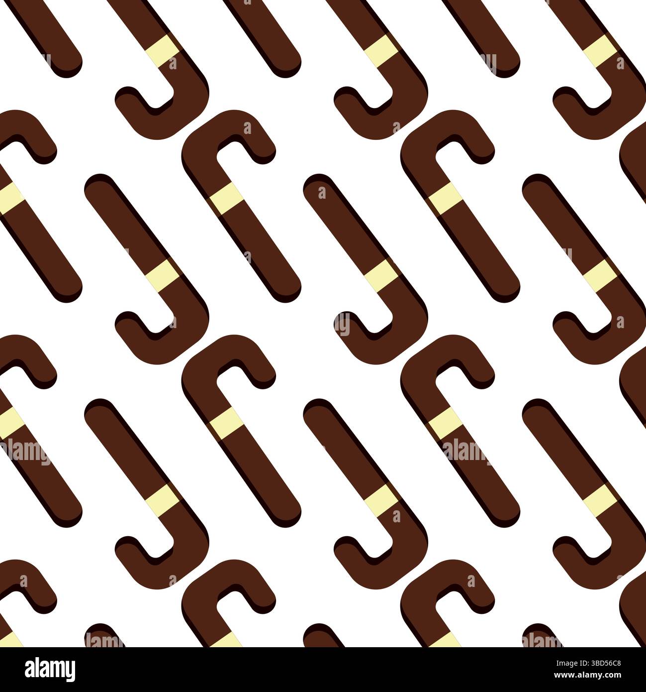Cane repeat flat pattern. Vector Stock Vector