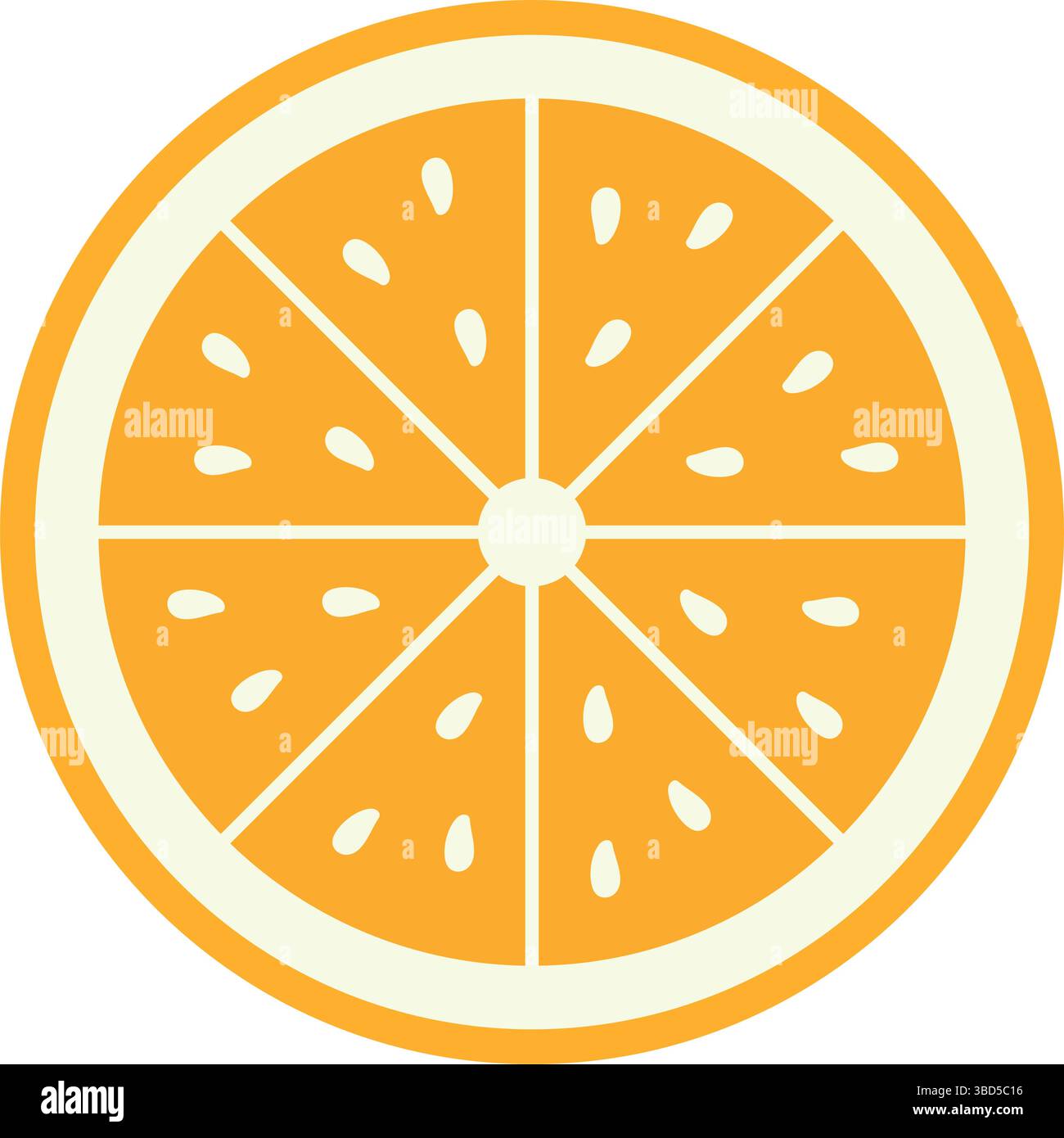 Orange citrus slice icon. Vector Stock Vector Image & Art - Alamy