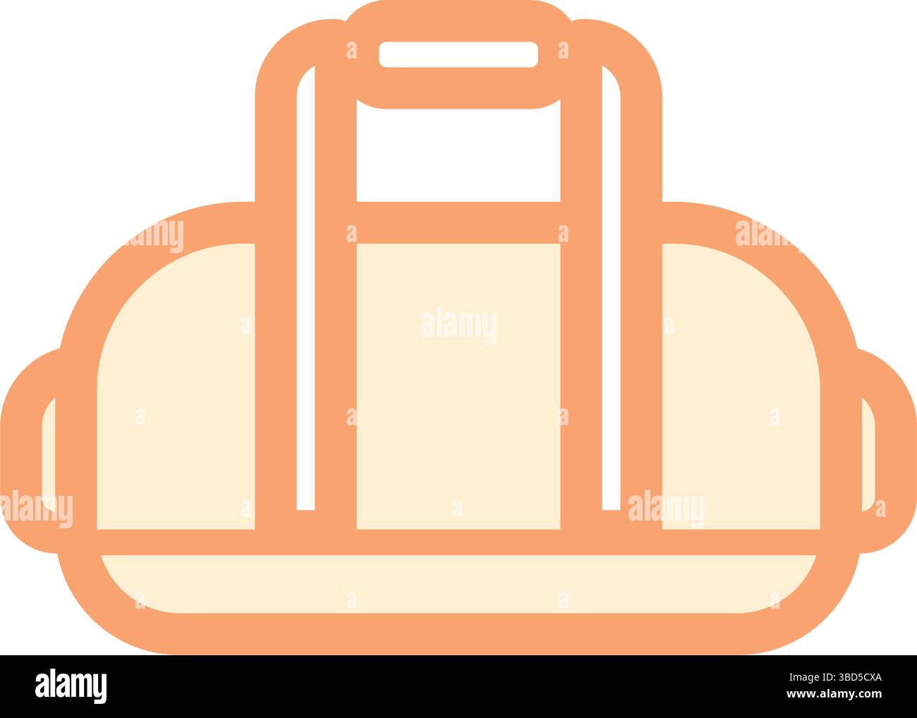 Orange sports duffle bag. Vector Stock Vector