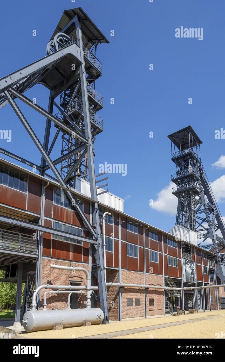Two colliery headframes and coal mine buildings at Le Bois du Cazier ...