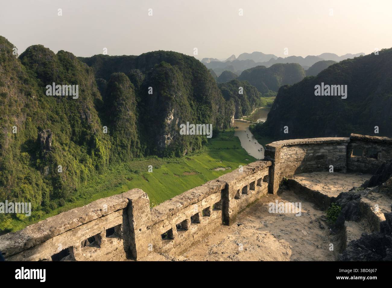 Famous viewpoint of karst mountains in Ninh Binh area of rural Vietnam ...