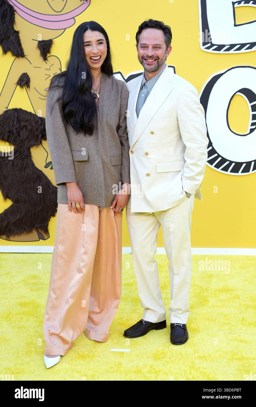 Nick Kroll and his wife Lily Kwong arrive at the Season 8 premiere of ...