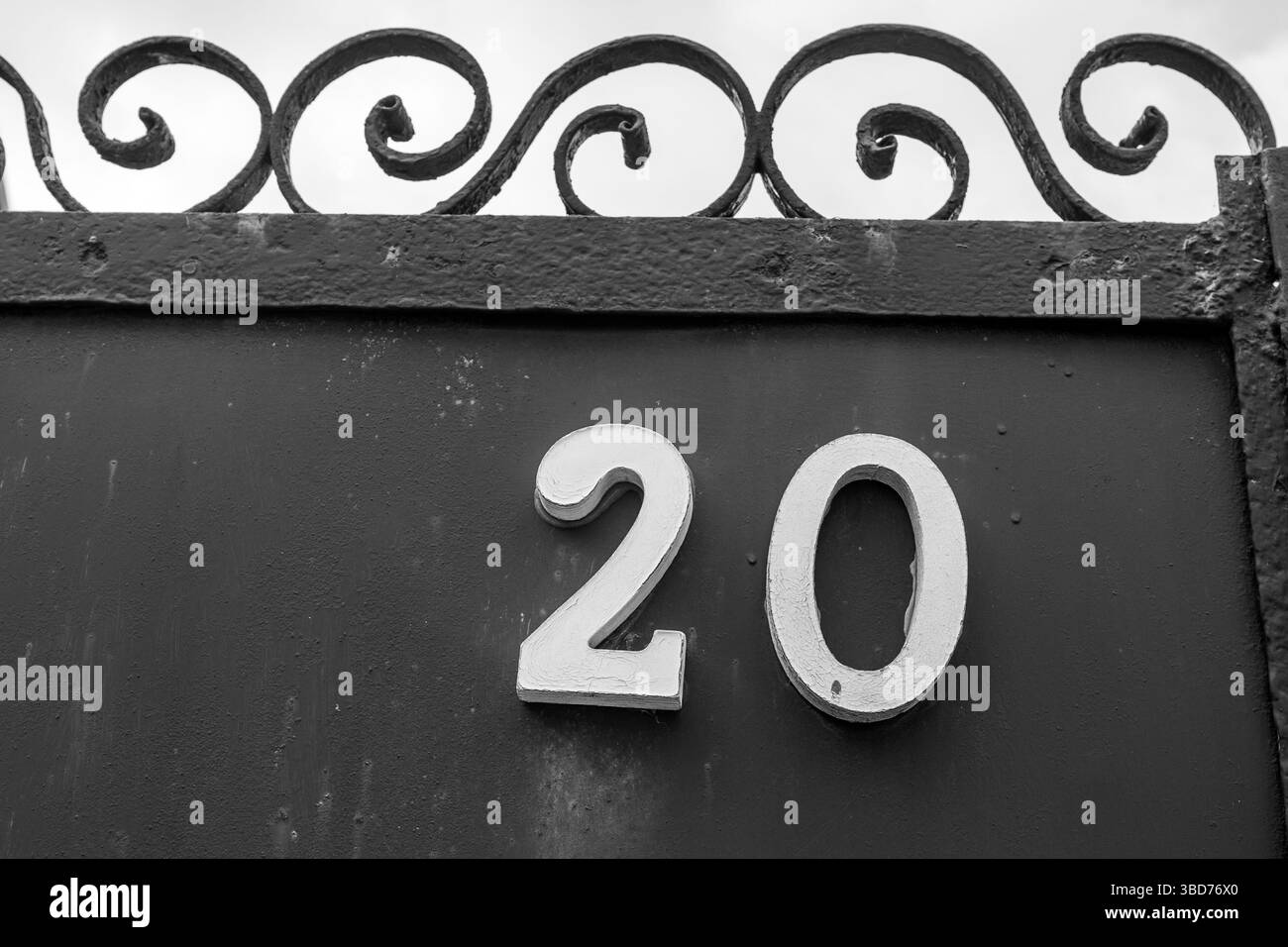 Number 20 — Against the Sky. Monochrome Hues. Stock Photo