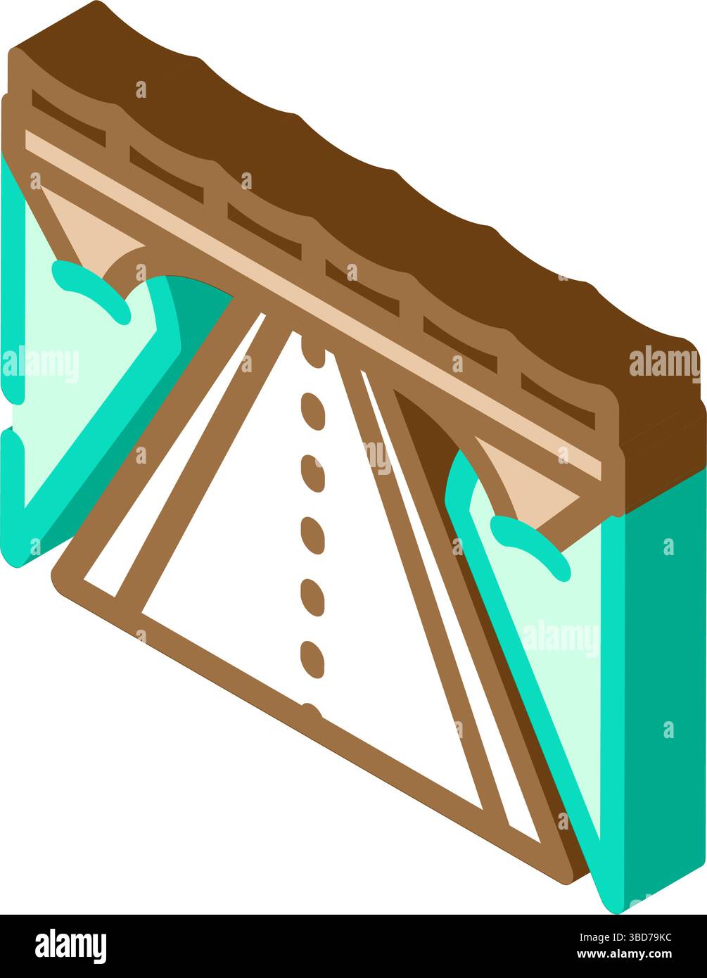 bridge highway road isometric icon vector illustration Stock Vector ...
