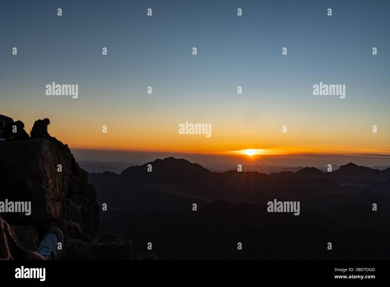 View From Mount Inari Sunrise over the Sinai desert view from mount Sinai after a long night ...