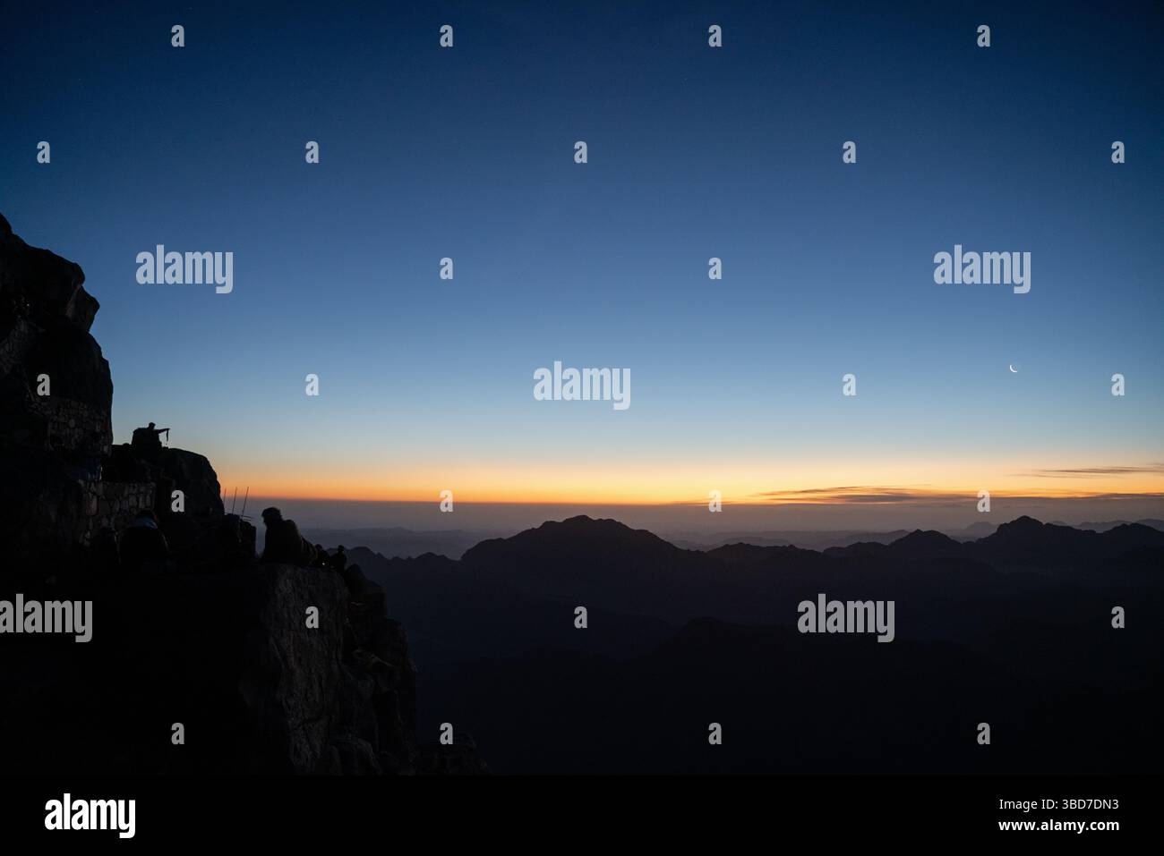 View From Mount Inari Sunrise over the Sinai desert view from mount Sinai after a long night ...