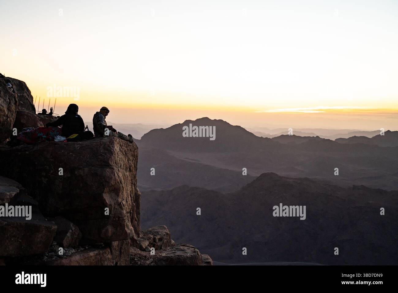 View From Mount Inari Sunrise over the Sinai desert view from mount Sinai after a long night ...