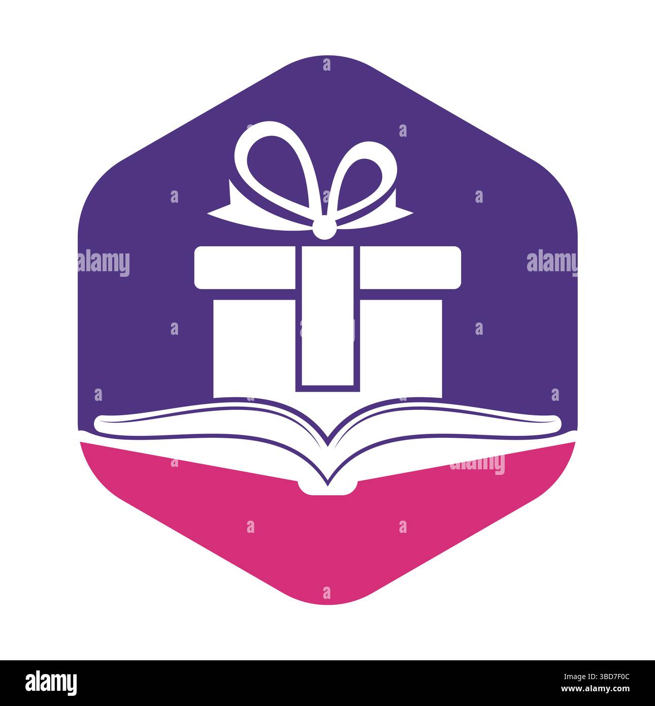 Book gift logo design vector. Present and market symbol or icon ...