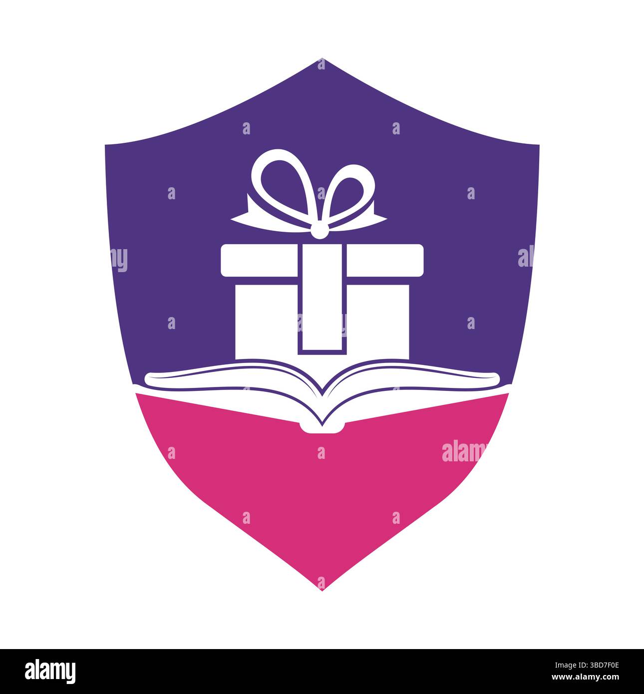 Book gift logo design vector. Present and market symbol or icon ...