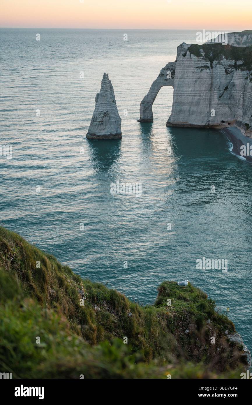 Cliffs and Waters of Etretat Stock Photo - Alamy
