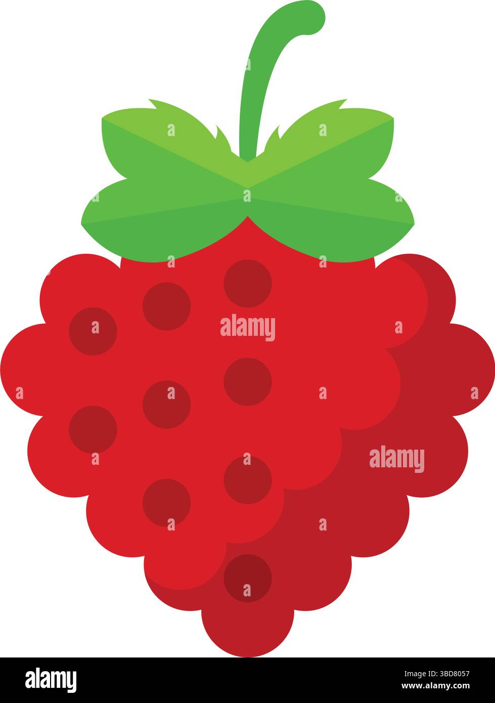 Raspberry fruit icon in flat style. Raspberries berry vector ...