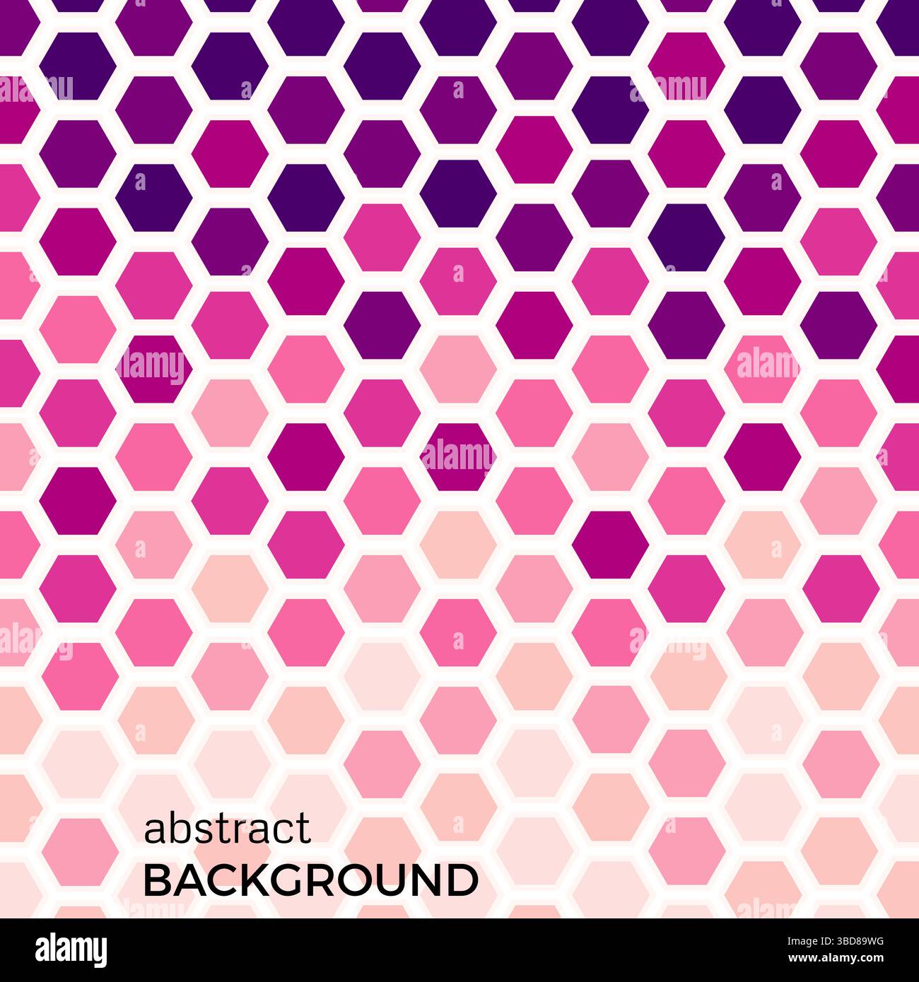 Abstract background with pink hexagons elements.  Vector illustration. Stock Vector