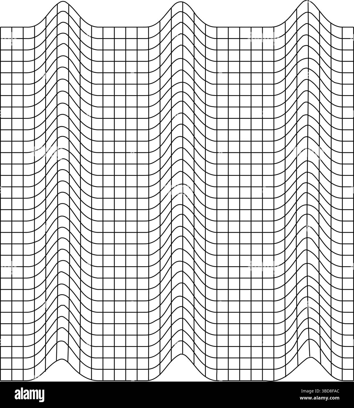 grid line shape abstract illustration in black on white background ...