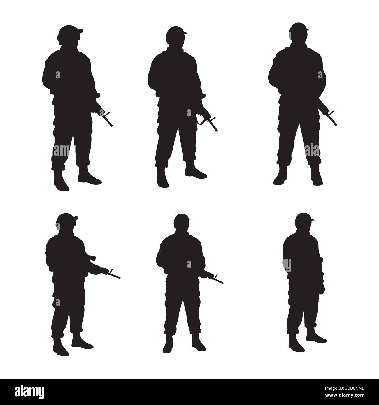Army soldier silhouette Black and White Stock Photos & Images - Alamy