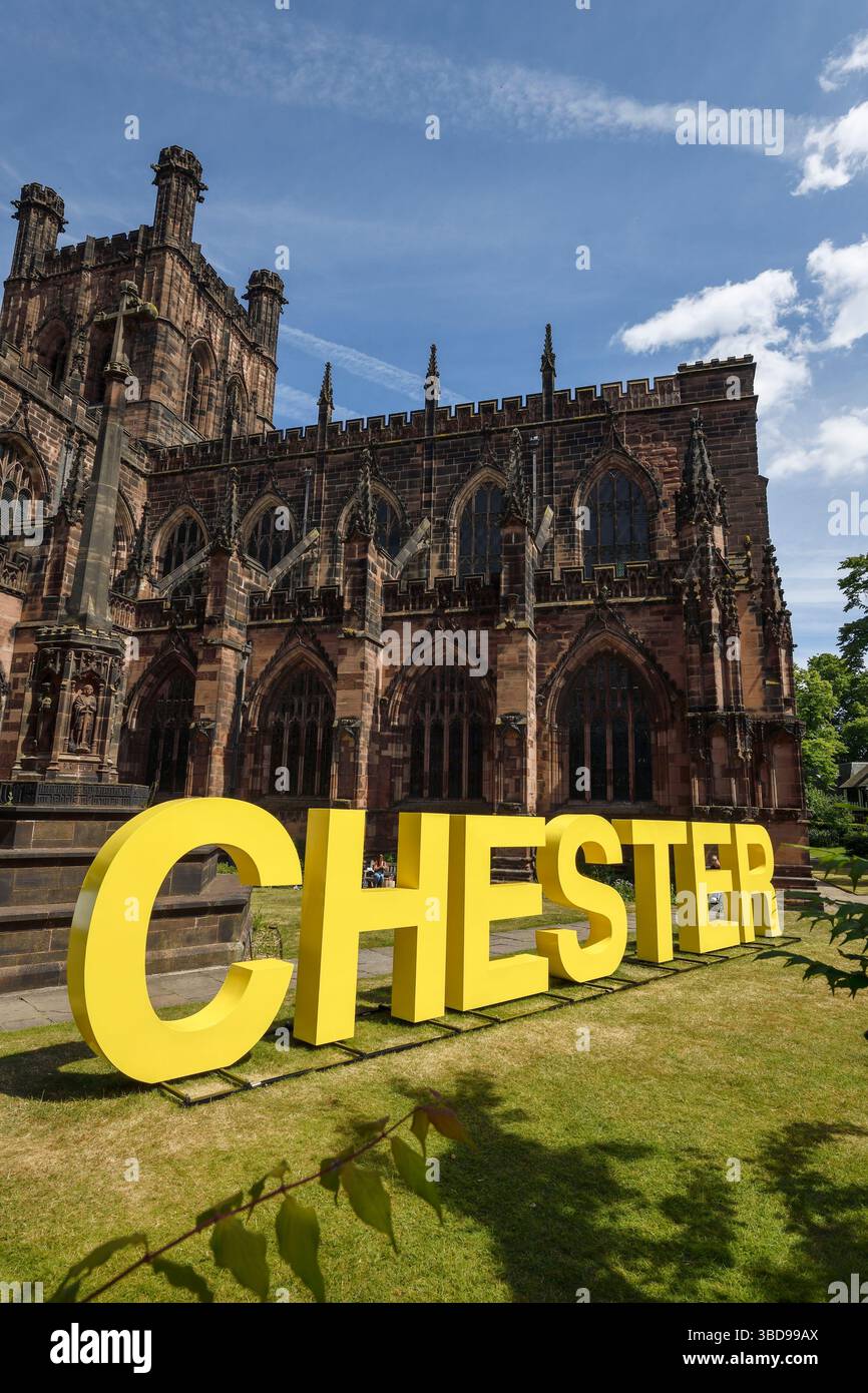 Fanion Vintage Chester Cheshire England – État D'occasion, Déco Murale