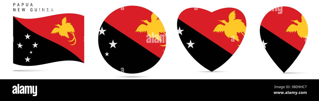Autocollant Drapeau Papouasie-Nouvelle-Guinée Pour Téléphone Portable - Neuf