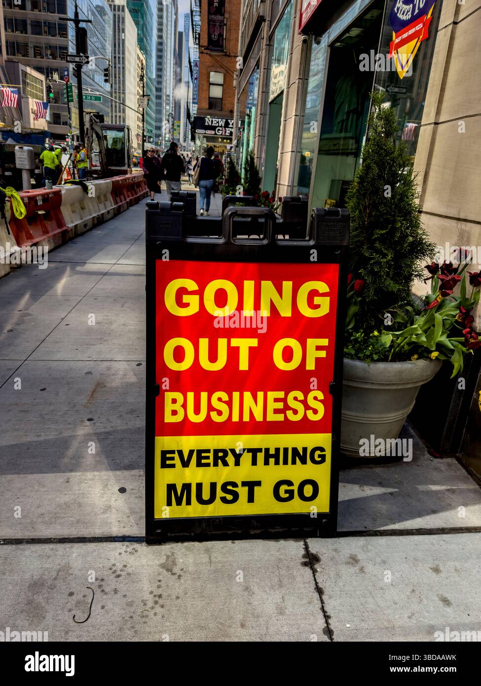 M&J Trimmings, a storied supplier in the garment district of New York City is going out of business. - Smartphone Captured Stock Image