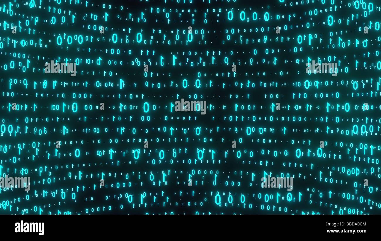 Abstract Digital Numbers. Computer generated 3d render Stock Photo - Alamy