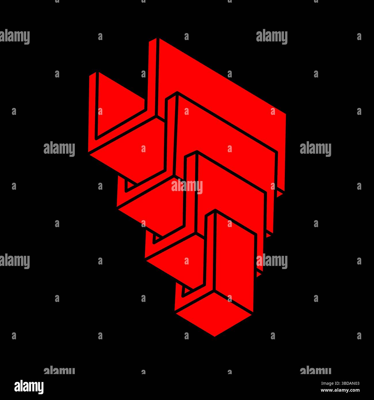 Impossible shapes. Logo. Sacred geometry. Optical illusion. Abstract ...