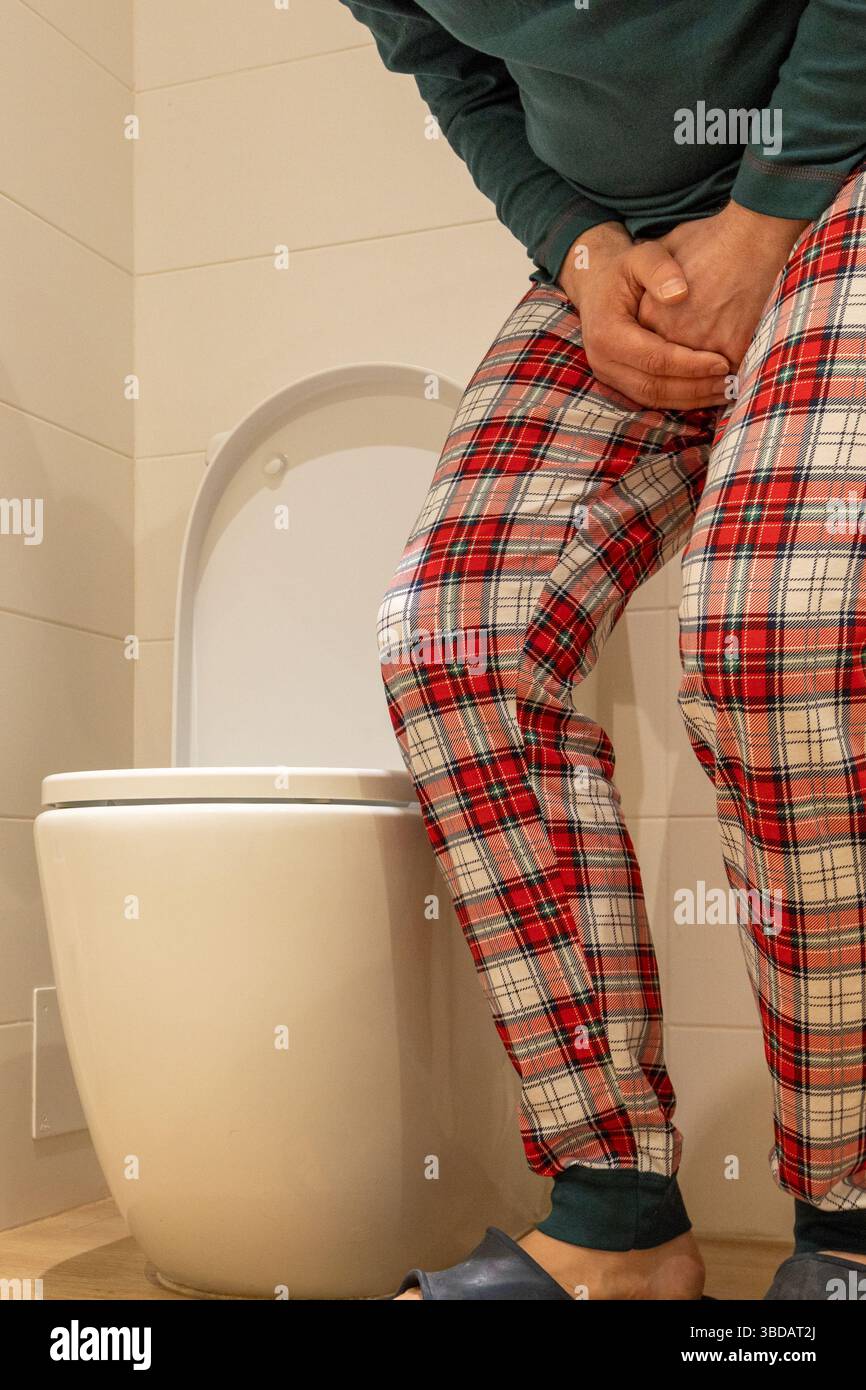 Prostate problems in men. prostate diseases. Urination. prostate enlargement, chronic inflammation and prostate cancer. Health concept, Stock Photo