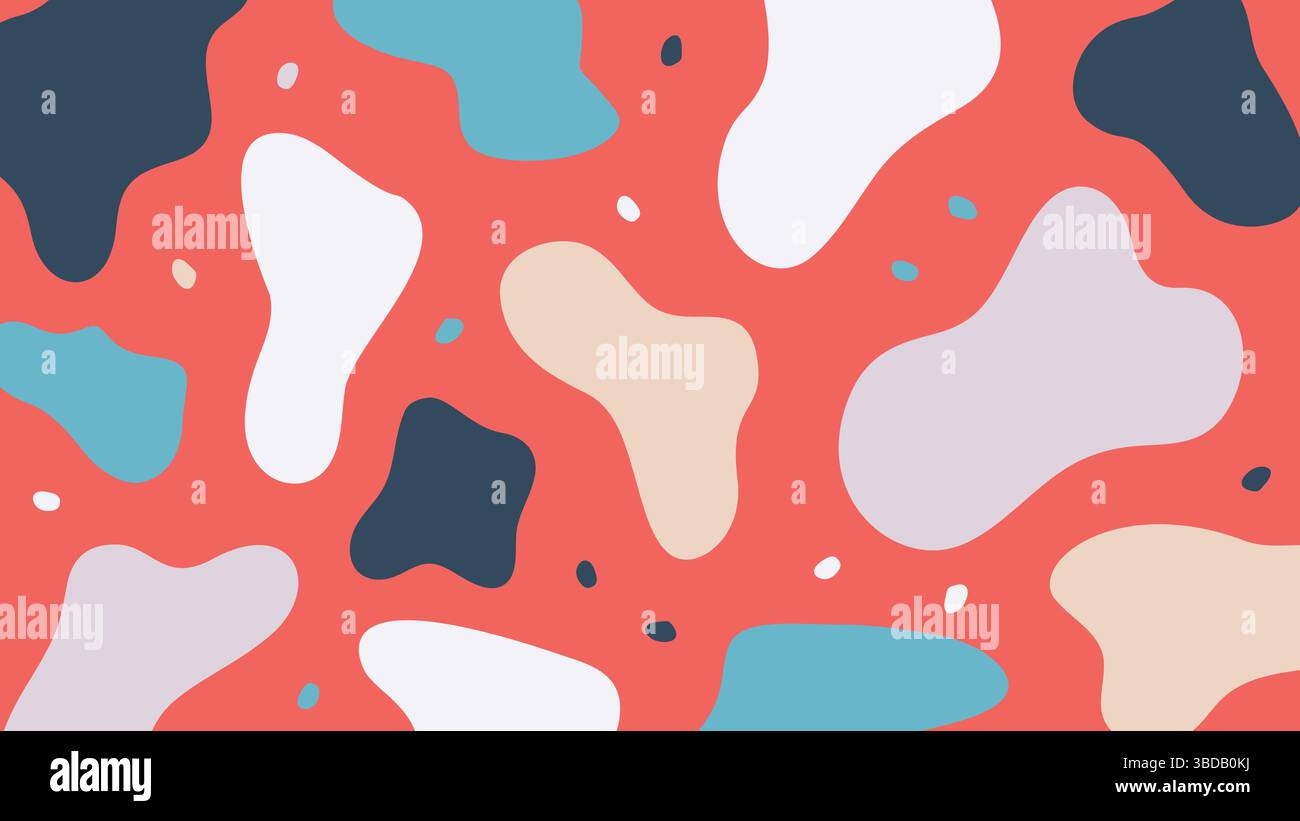 Red colorful abstract splash background Stock Vector