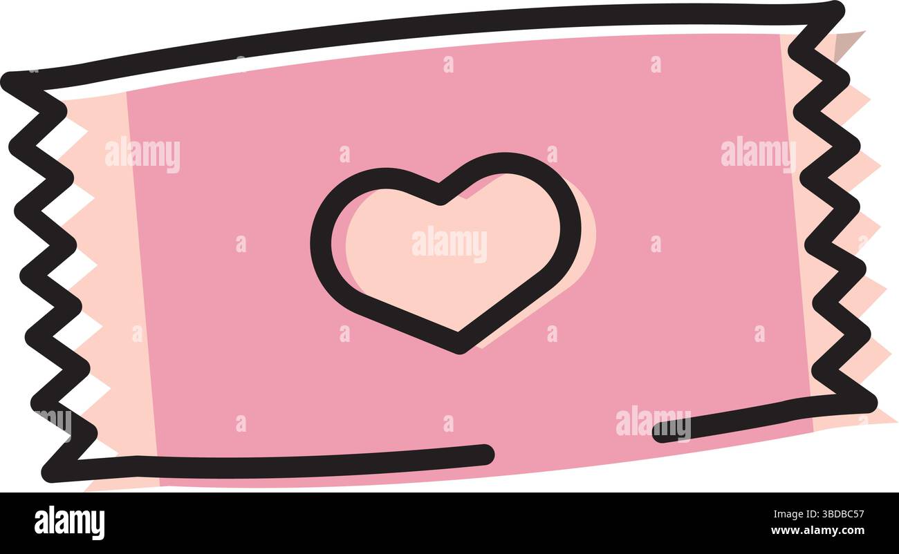 Wrapped candy with heart. Vector Stock Vector Image & Art - Alamy