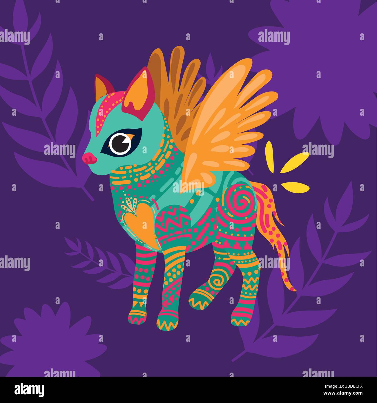 Winged Creature Patterns Fantasy winged creature Stock Vector Images - Alamy