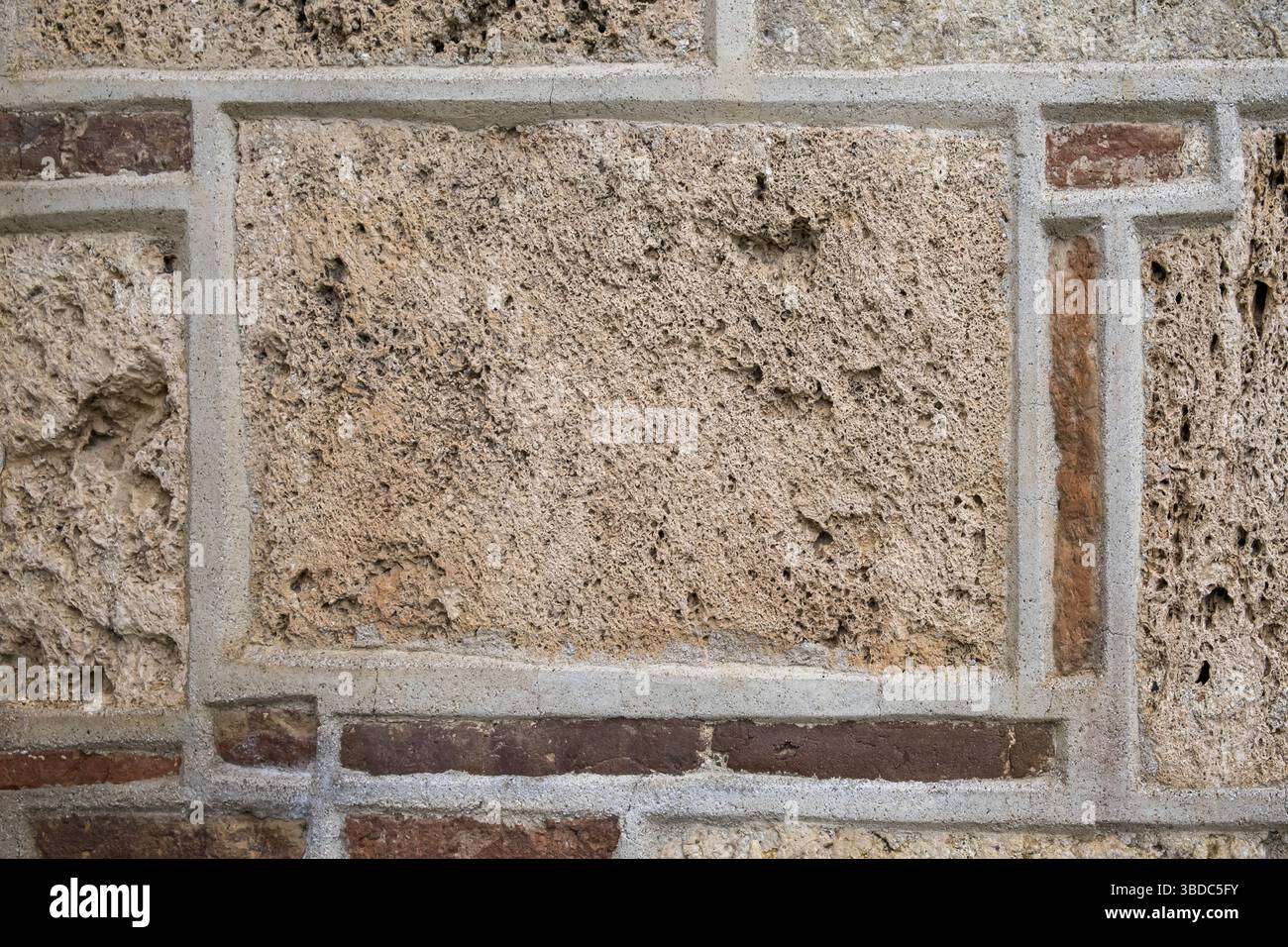 Sandstone wall, background, texture, Kosovo Stock Photo
