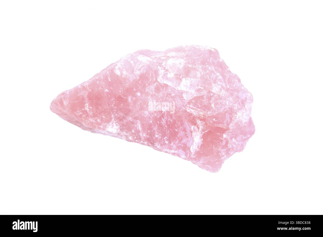Sio2 Stones Rose quartz, rough stone in front of white background - silicate ...