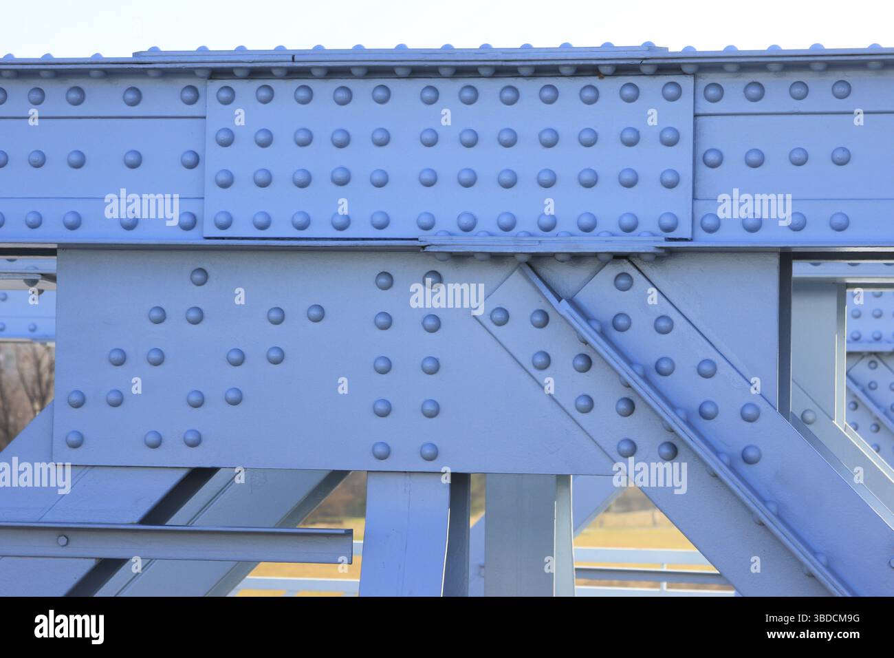 Riveted steel structure of a bridge Riveted steel structure of a bridge ...