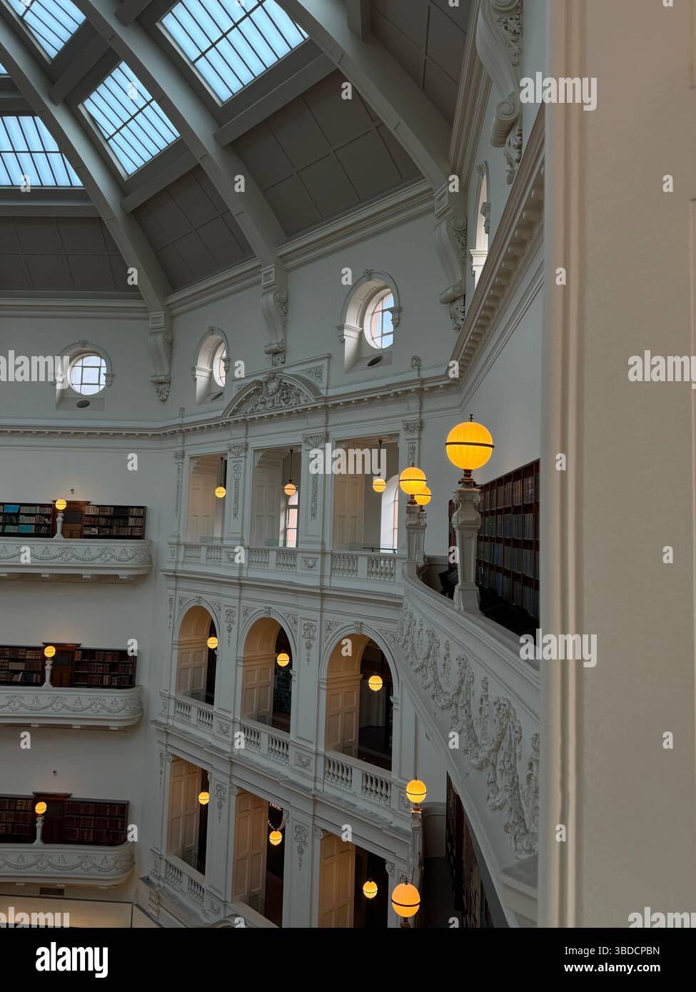 Multi-storey library in Melbourne CBD, Victoria - Smartphone Captured Stock Image