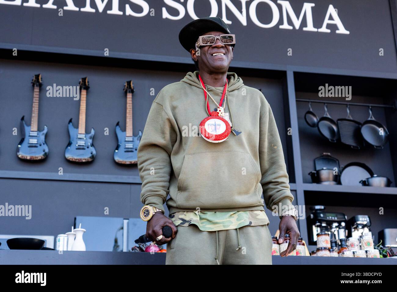 Flavor Flav is seen at the Williams Sonoma Culinary Stage during the ...