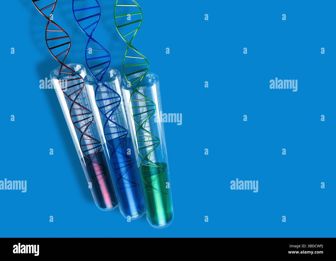 DNA (Deoxyribonucleic acid) testing, conceptual illustration. Stock Photo
