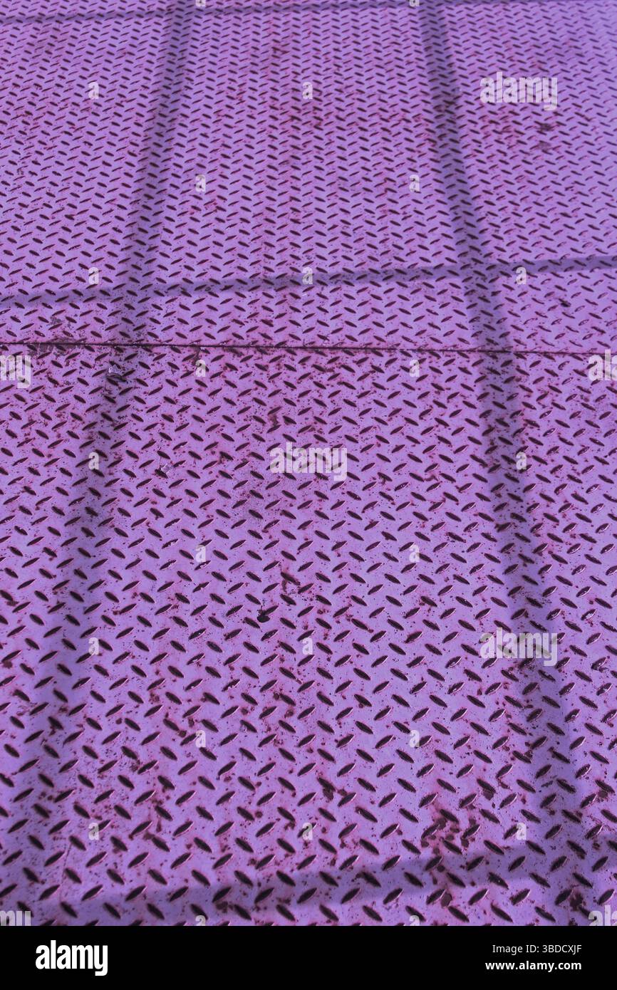 Background, violet coloured checker plate Purple background: violet coloured checker plate Stock Photo