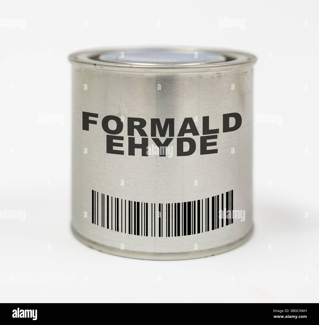 Formaldehyde. Acts as a preservative and hardening agent. Stock Photo