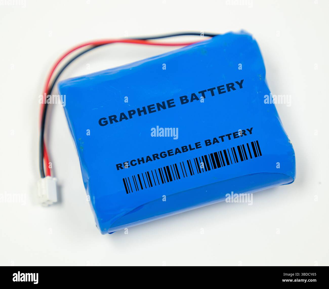 Graphene battery. Emerging technology with ultra-fast charging. Stock Photo