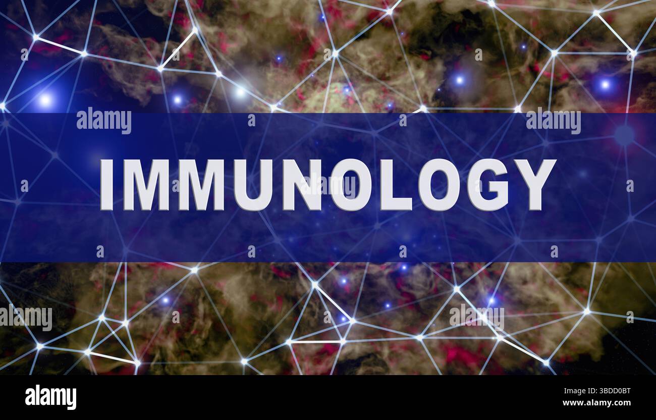 Immunology. Focuses on the immune system, with significant contributions to vaccine development. Stock Photo