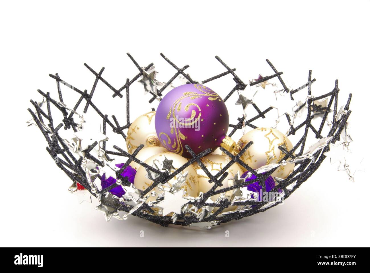 Weihnachtskugel in Schale, christmas ball in bowl Stock Photo