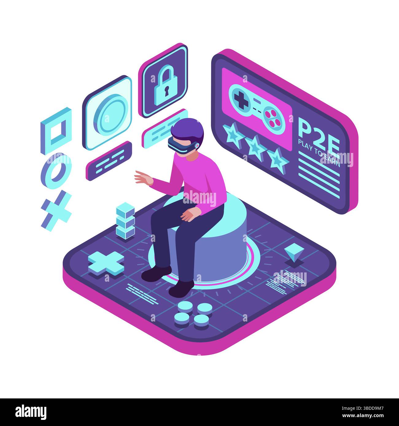 Play to earn nft Stock Vector Images - Alamy