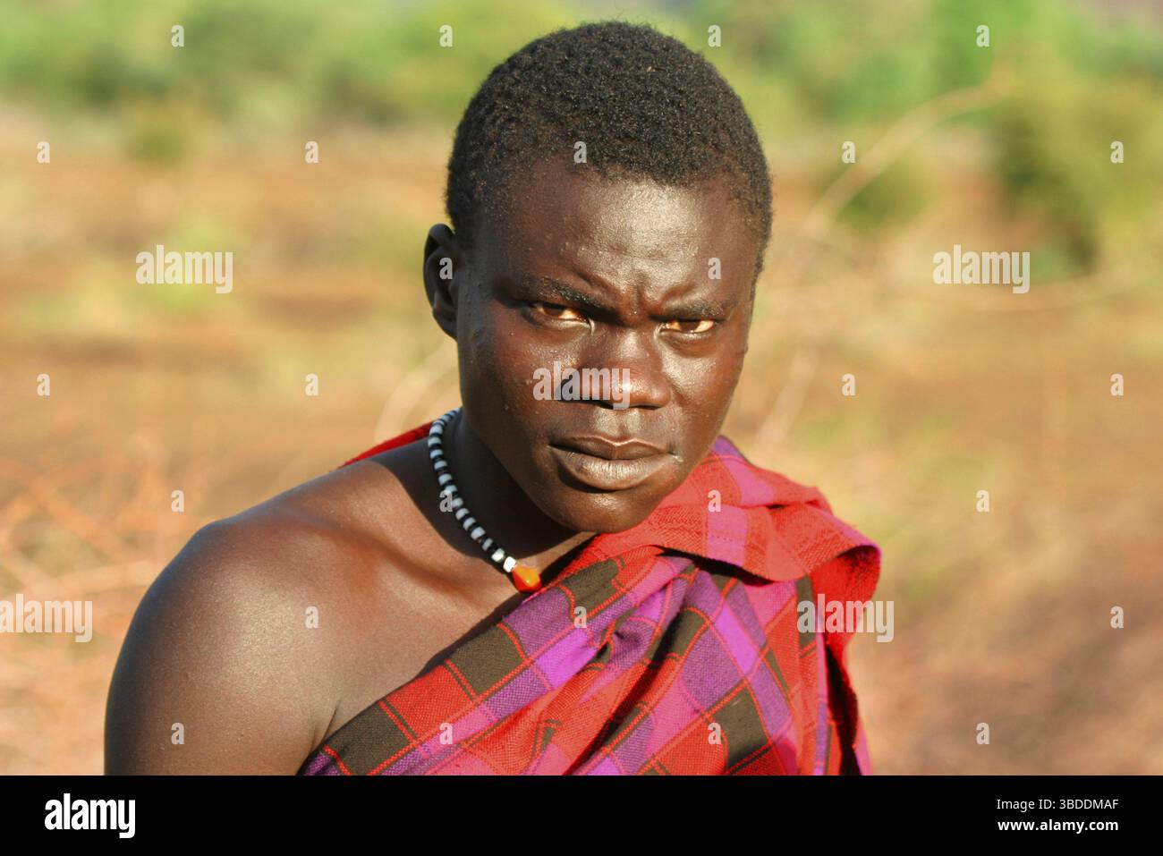 Toposa man, Nyanyagachor, Sudan Stock Photo