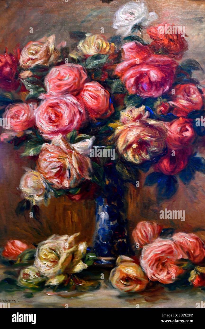 Pierre auguste renoir in the roses hi-res stock photography and