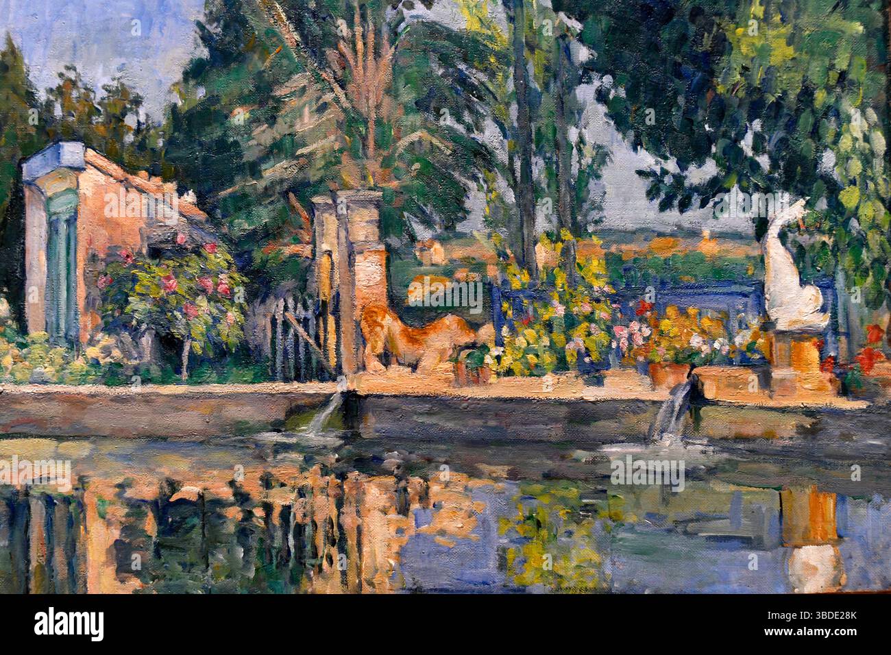 Jas de Bouffan,the Pool, 1876, painting by Paul Cézanne (1839-1906 ...