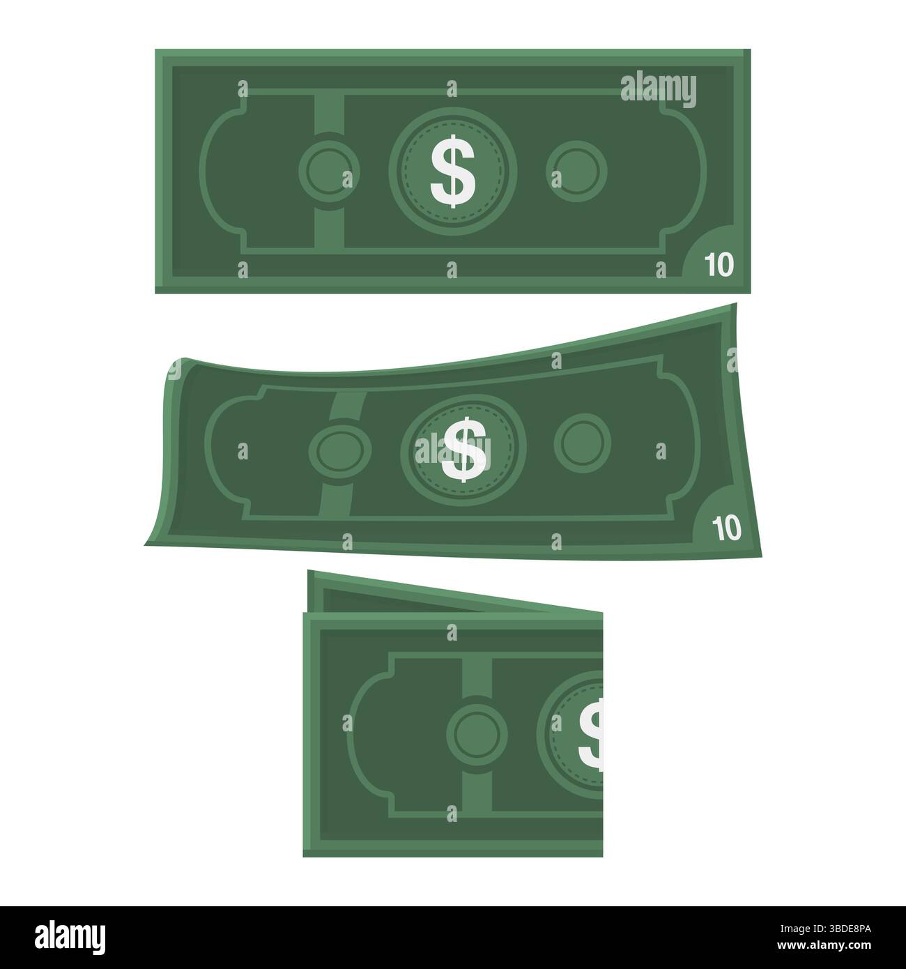 Green Banknote Financial Transaction Vector. Green Banknote Icon on ...