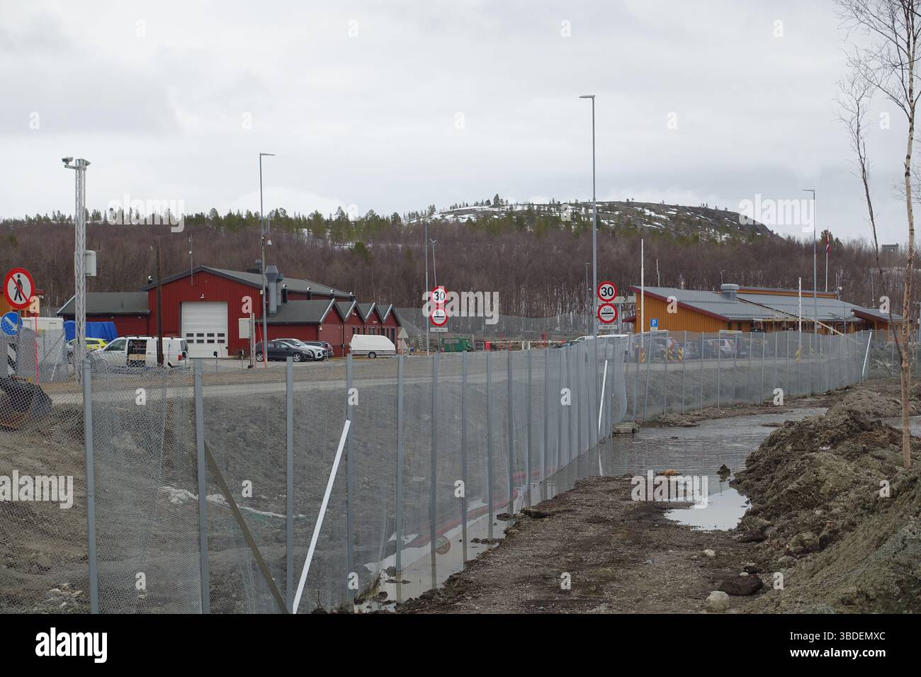 The Kirkenes border crossing in Norway, the gateway to Russia Stock Photo