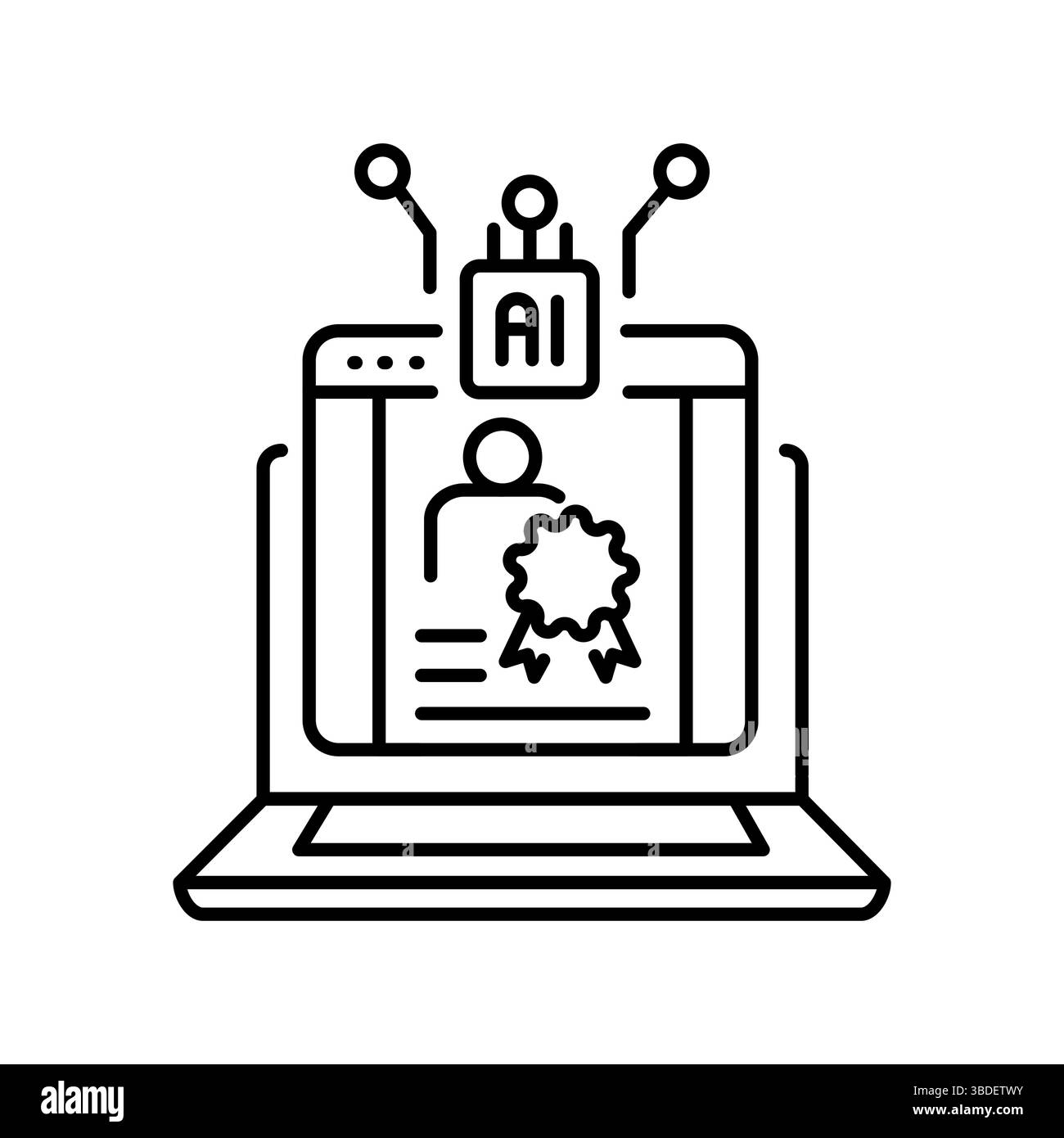 generation student resumes black line icon for digital and print ...