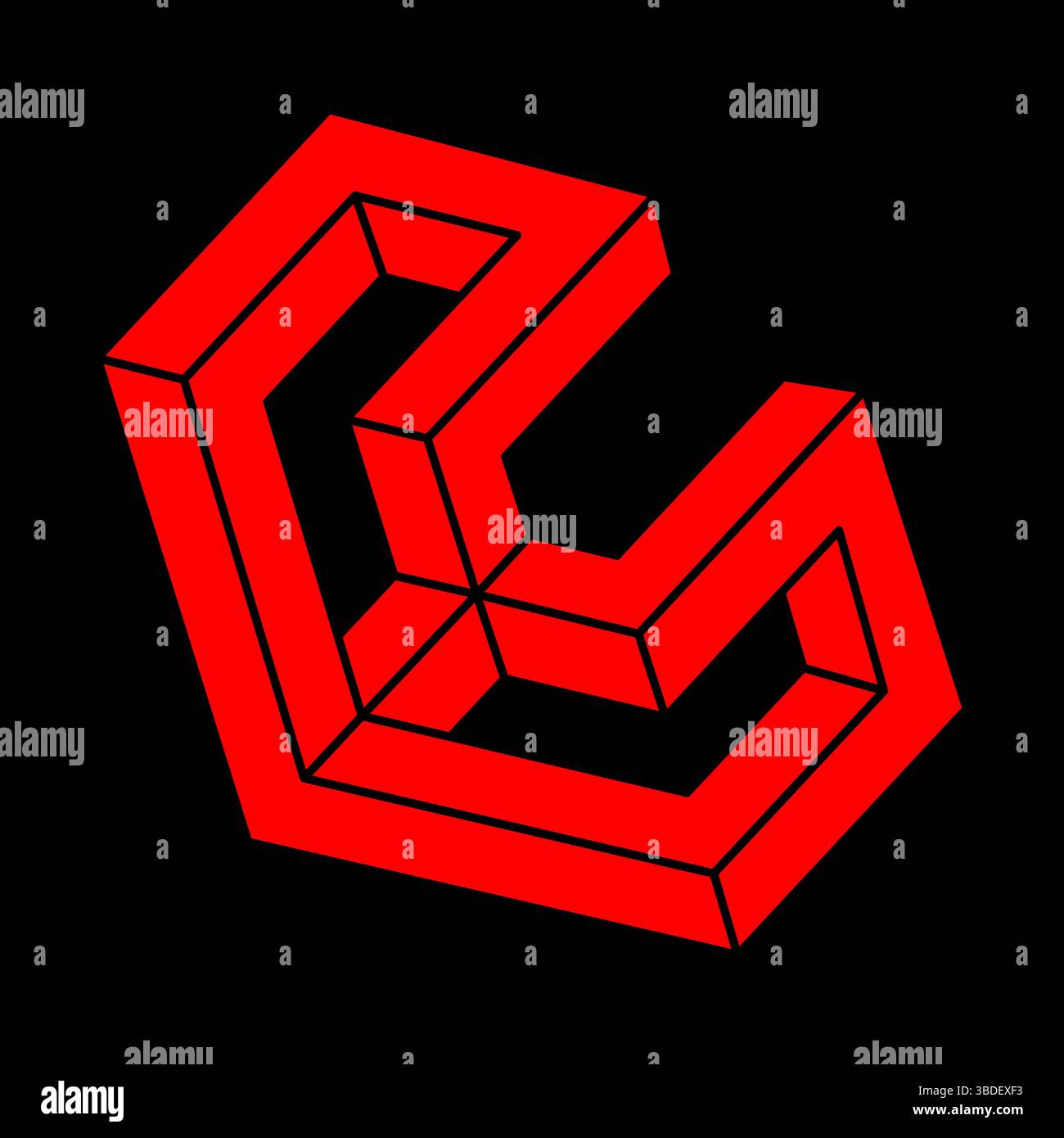 Impossible shapes. Sacred geometry. Optical illusion logo. Abstract ...