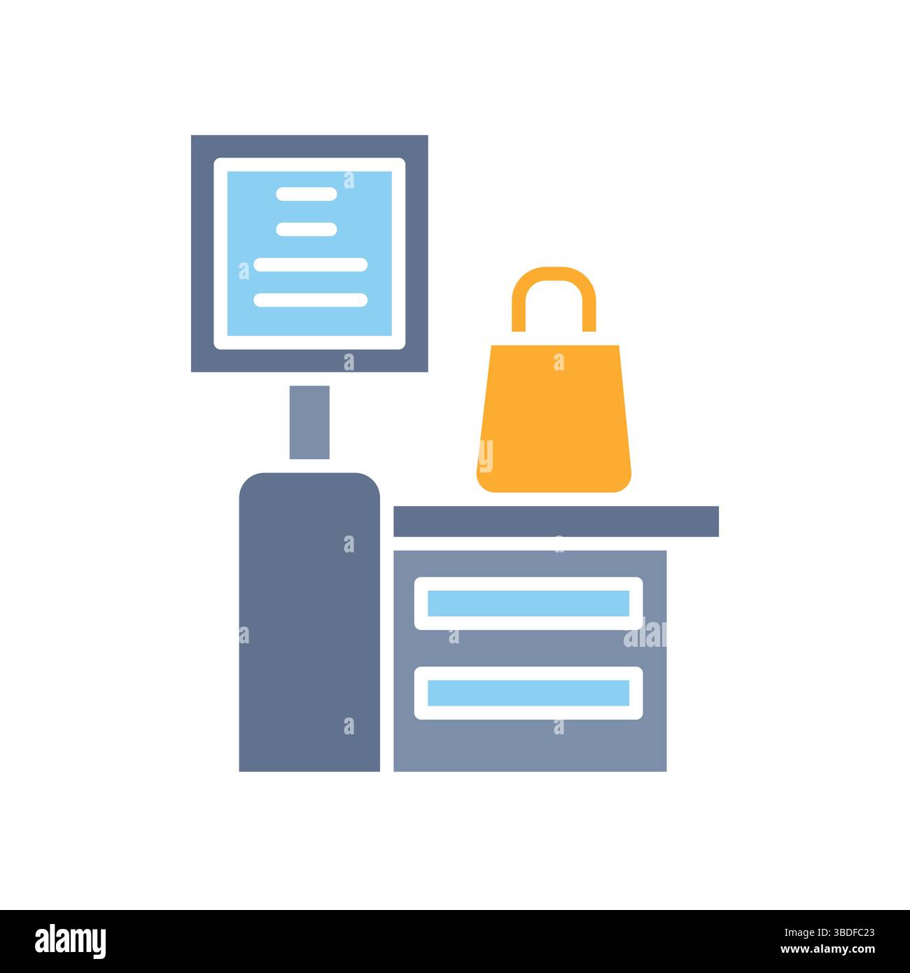 Automated checkout color flat icon for digital and print projects ...