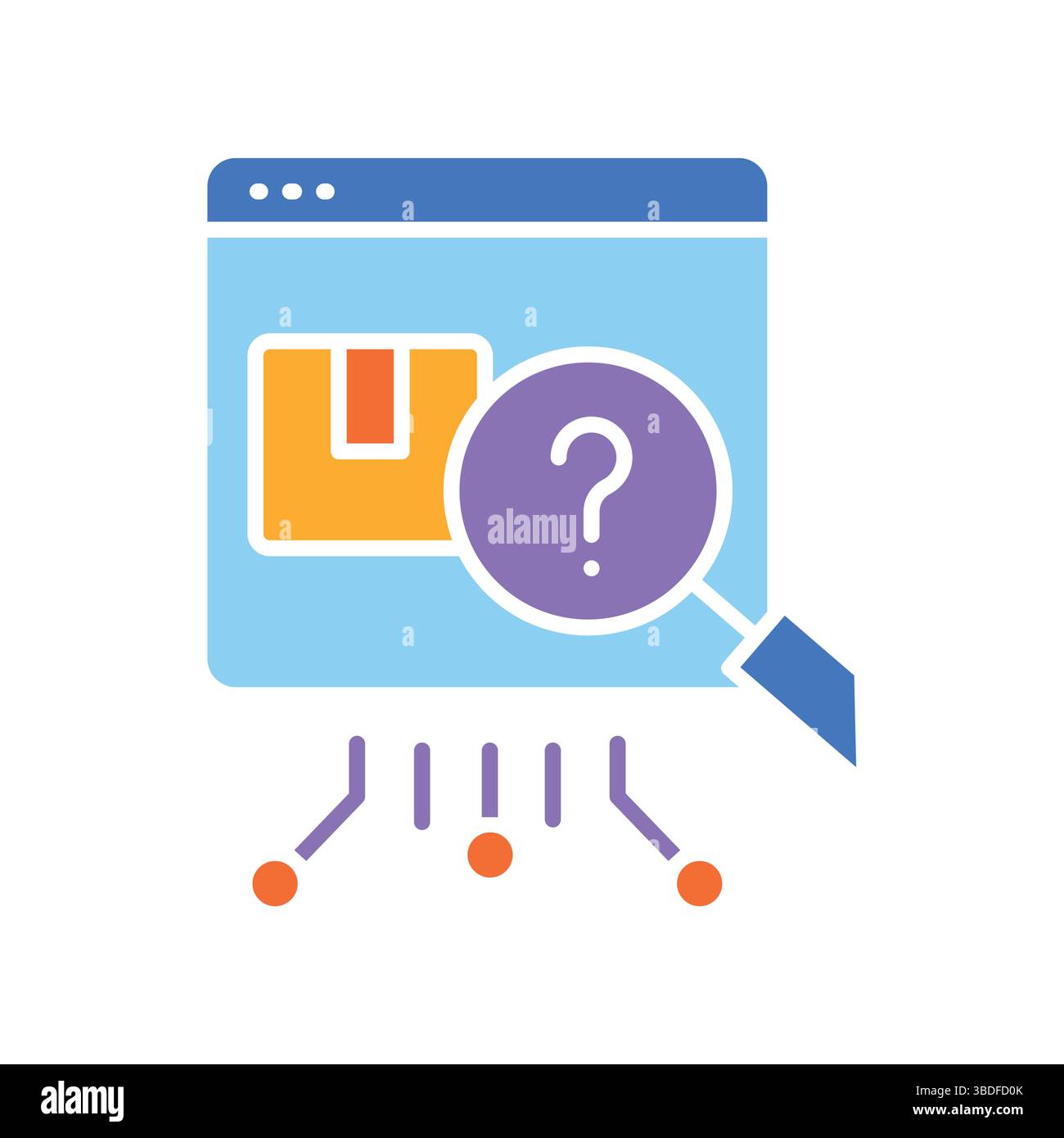 Demand forecasting color flat icon for digital and print projects ...